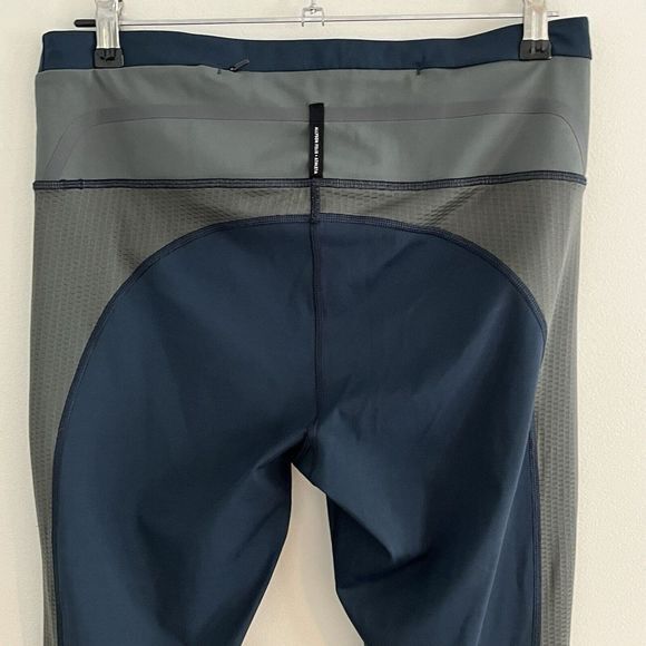 Athleta x Allyson Felix Leggings Blue/Gray Cropped Size L Activewear Gym Train - Picture 5 of 15